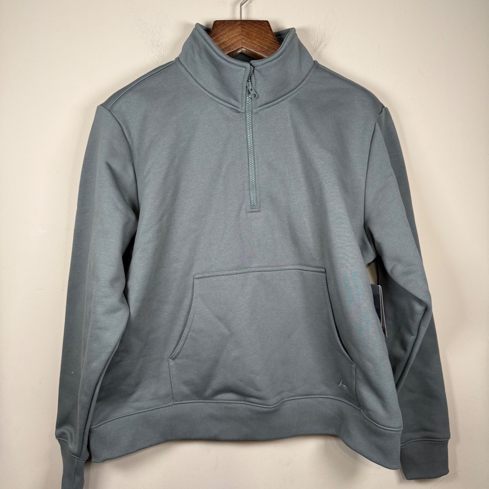 Ridgecut Toughwear NWT Women 1/4 Zip Balsam Green Sweatshirt XL Heavy Gorpcore